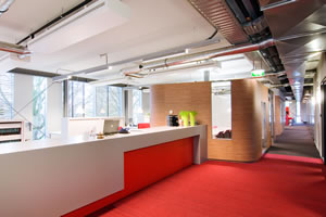 ROC Vijfkamplaan Eindhoven : interieur kantoorverdieping : odeon architecten